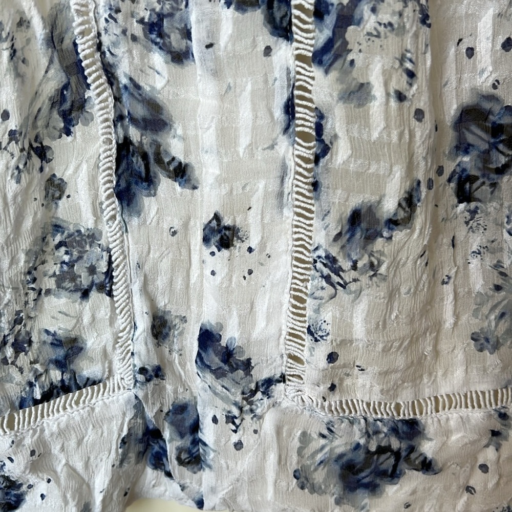 Rebecca Taylor Meteor Flower Silk Sleeveless Top - Picture 3 of 7